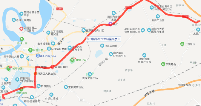 具體線路如下:801和本次開通的803都經過高崇山,屬於城鄉公交,802是