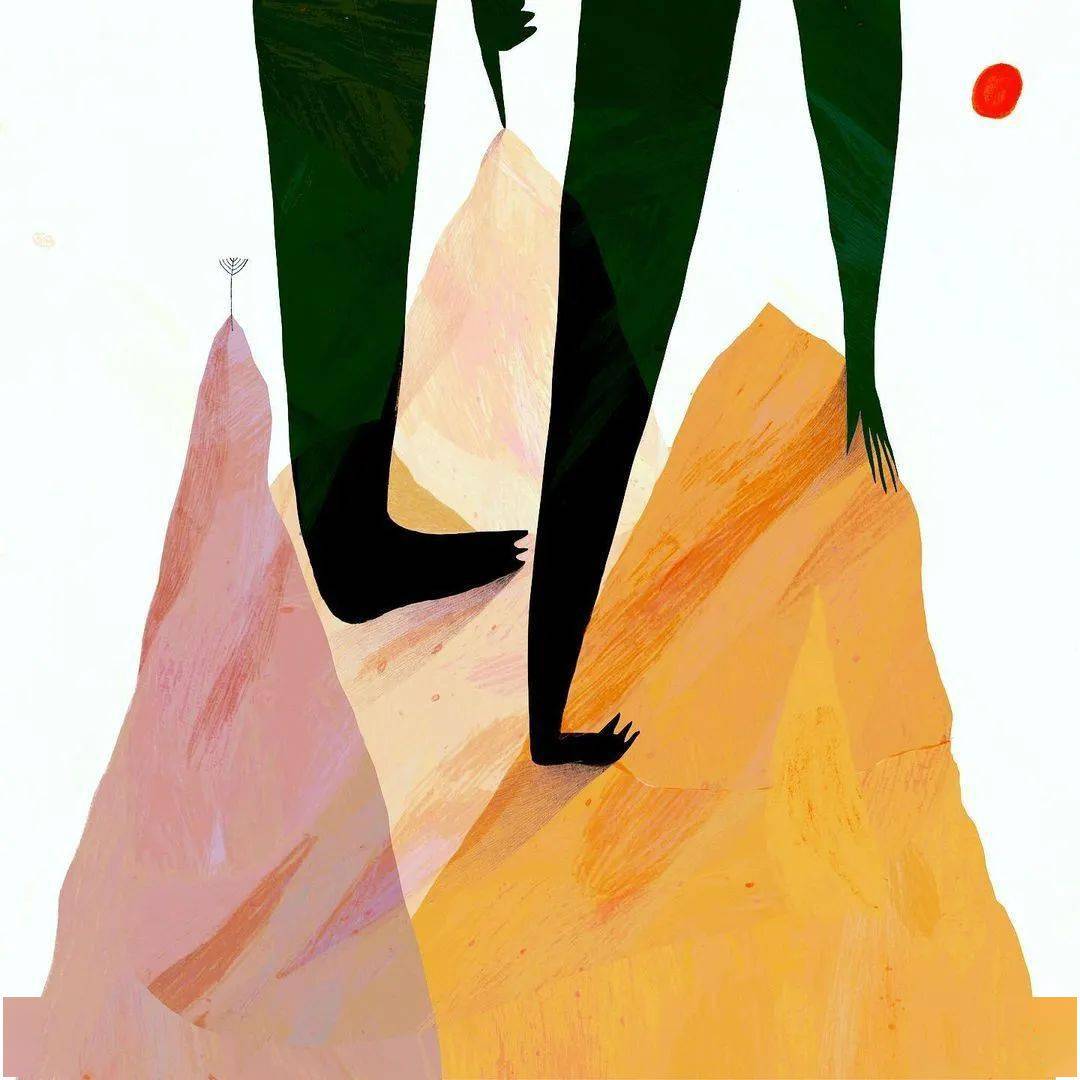 一组人与自然的插画寓意深刻