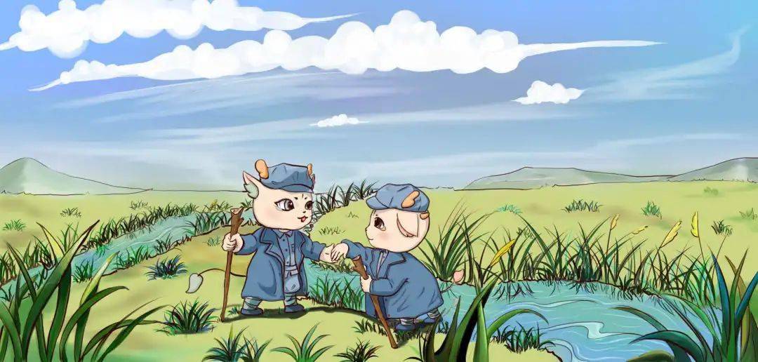 2《过草地》作者:海峡理工学院 17动画2班(闽台) 洪芳玉1《合影》传承