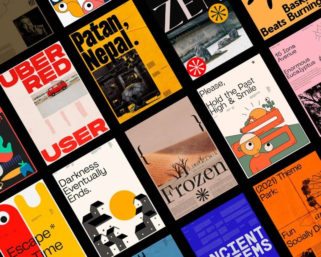 他的海报很好地运用了瑞士设计风格