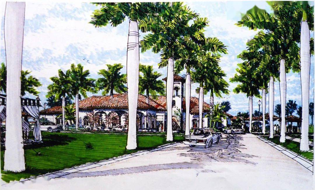 景观手绘edsa景观设计手绘效果图