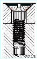 cad機械製圖螺釘畫法