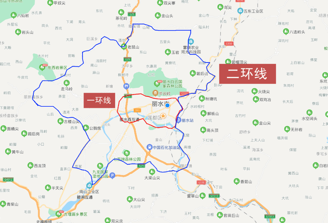 在现有绕城公路一环和二环的基础上,谋划建设330国道莲都岩泉至至青田
