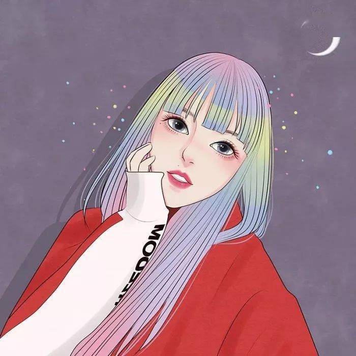 手绘头像个性原宿风