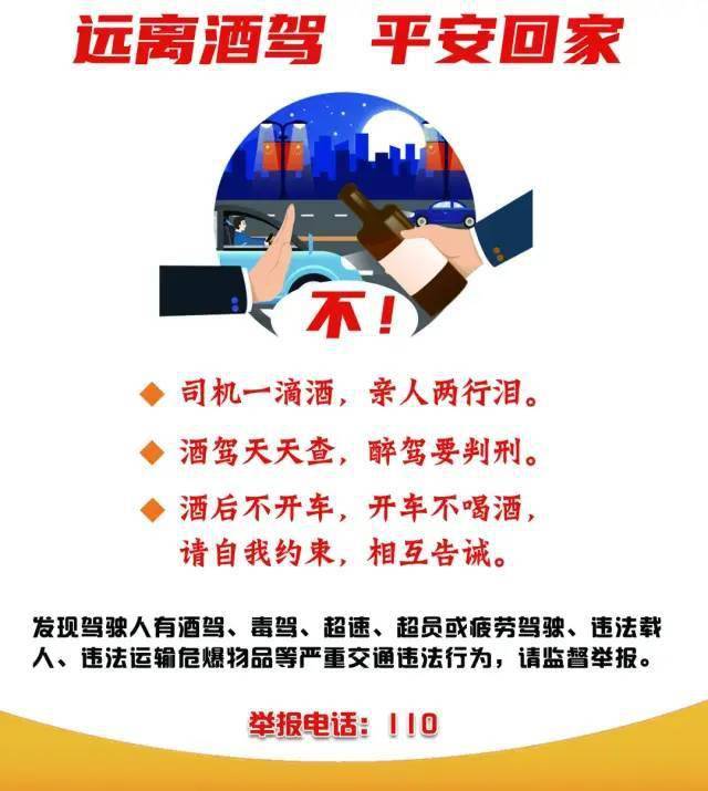 远离酒驾平安回家洛江交警发来温馨提示