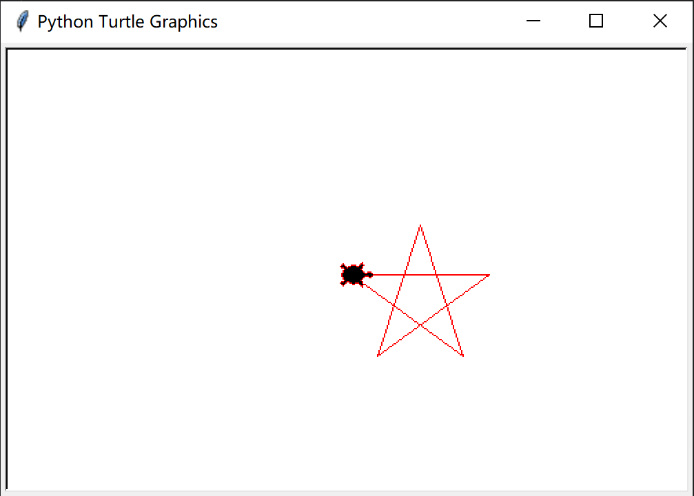 青少年编程绘制五角星