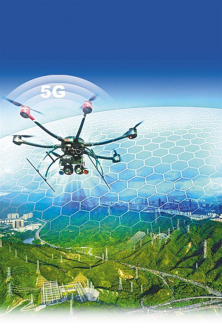 喊话装置的工业级六旋翼5g网联无人机从塘朗山郊野公园管理中心稳稳升