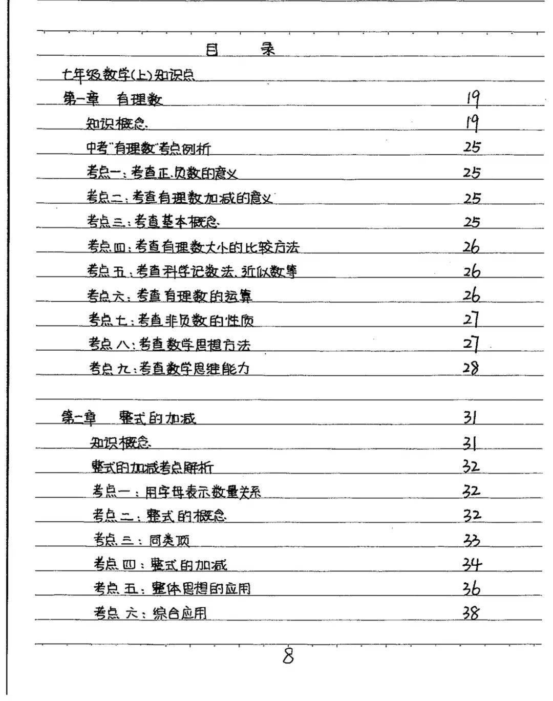 237页初中数学学霸笔记 覆盖三年知识点 初一 初二 初三都看看 环球公益之声