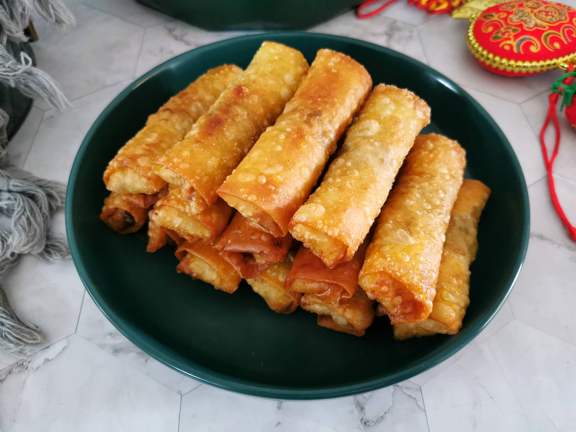 快立春了教你春卷懒人做法无需揉面我家最爱荠菜猪肉馅儿