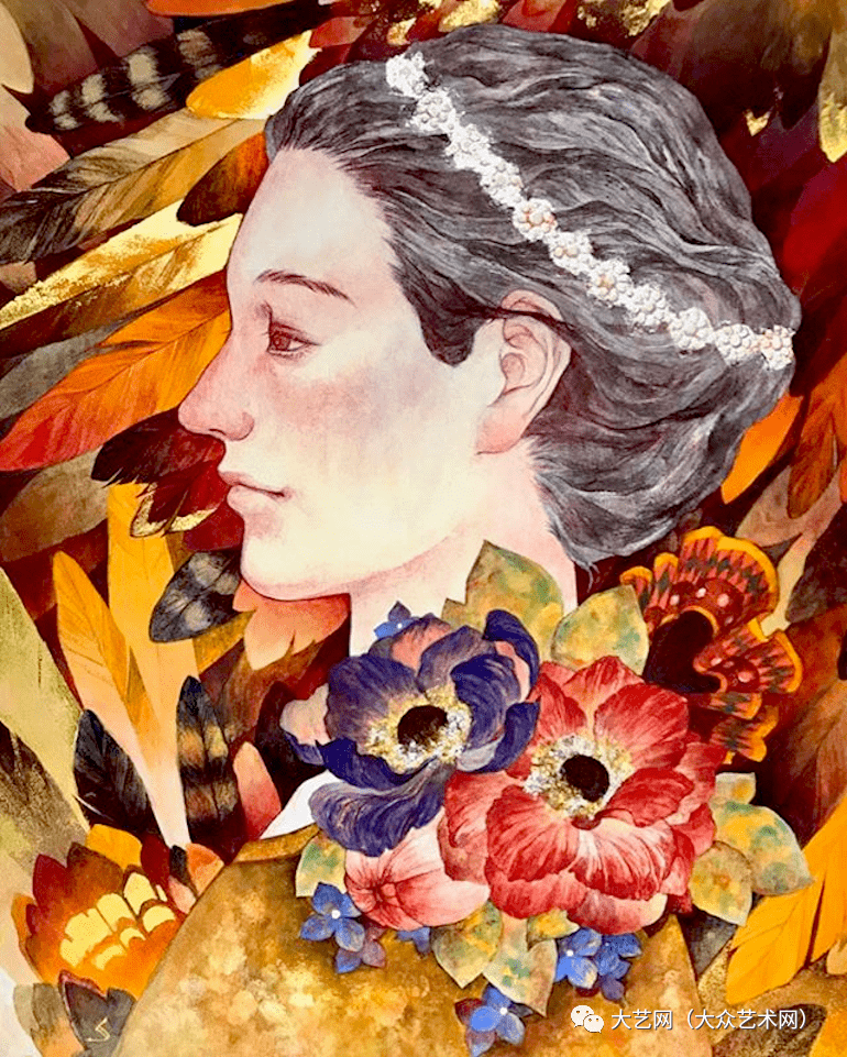 毕业于东京艺术大学美术研究科日本画专业岛田沙菜美