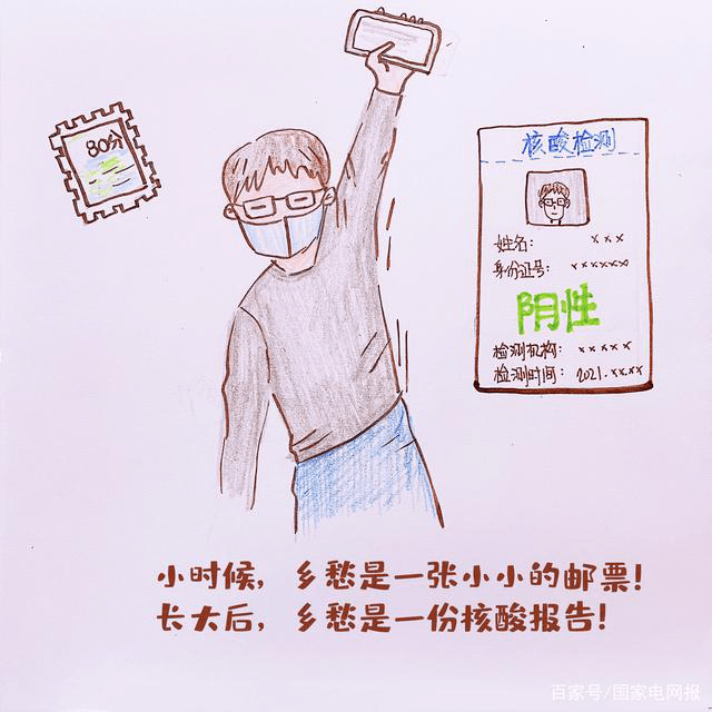 (图片来自网络)小时候 乡愁是一枚小小的邮票长大后 乡愁是一份核酸