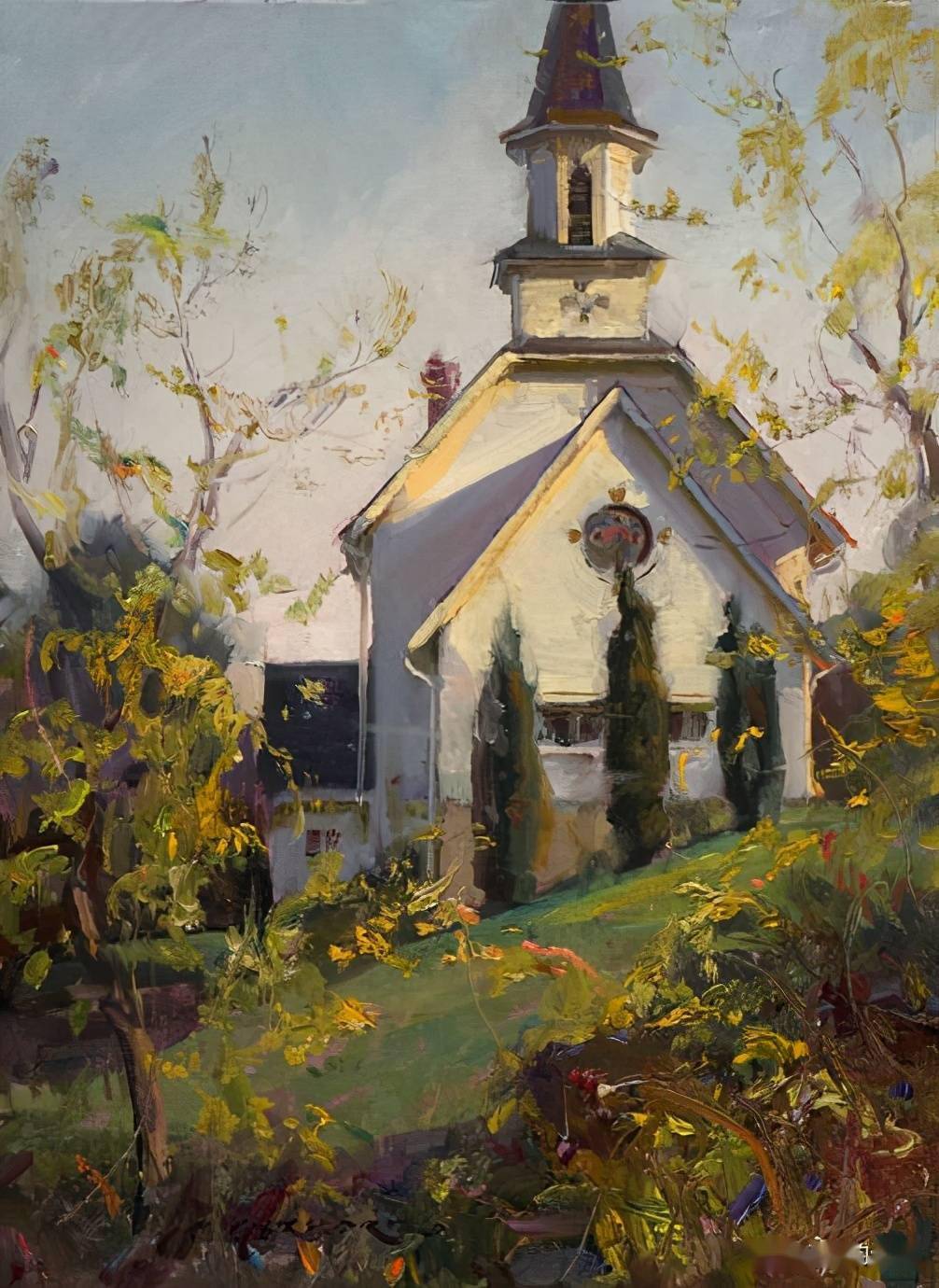 美国画家,丹尼尔夫·捷哈兹,风景与静物油画作品欣赏