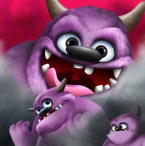 大怪物不停地晃着身子.trying to get dans monster back out.