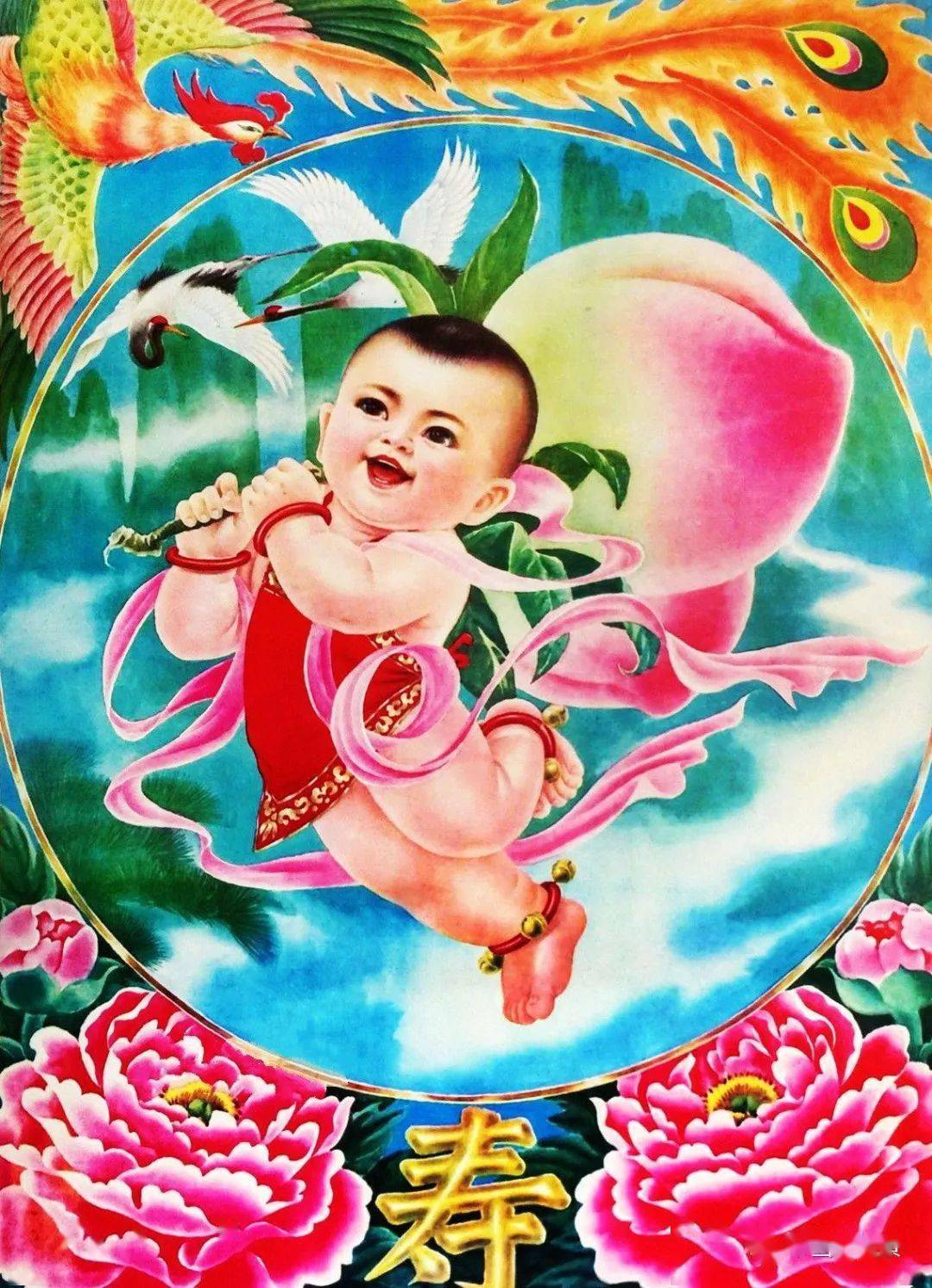 年画中的胖娃娃太可爱了