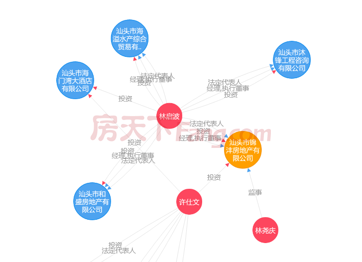 企业关系图谱(局部)