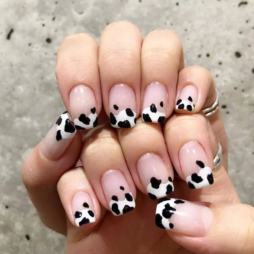 牛年必做奶牛纹美甲啦可甜可酷