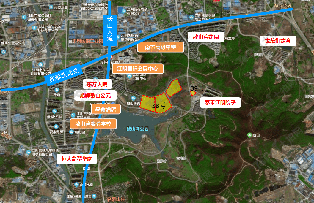 土拍直播间 · 江阴|15639元/㎡!建发首入江阴,竞得敔山湾“王炸”地块_配套