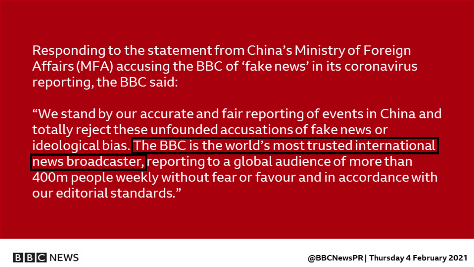 报道涉华疫情假新闻却死不承认,bbc的回应再被网民骂翻