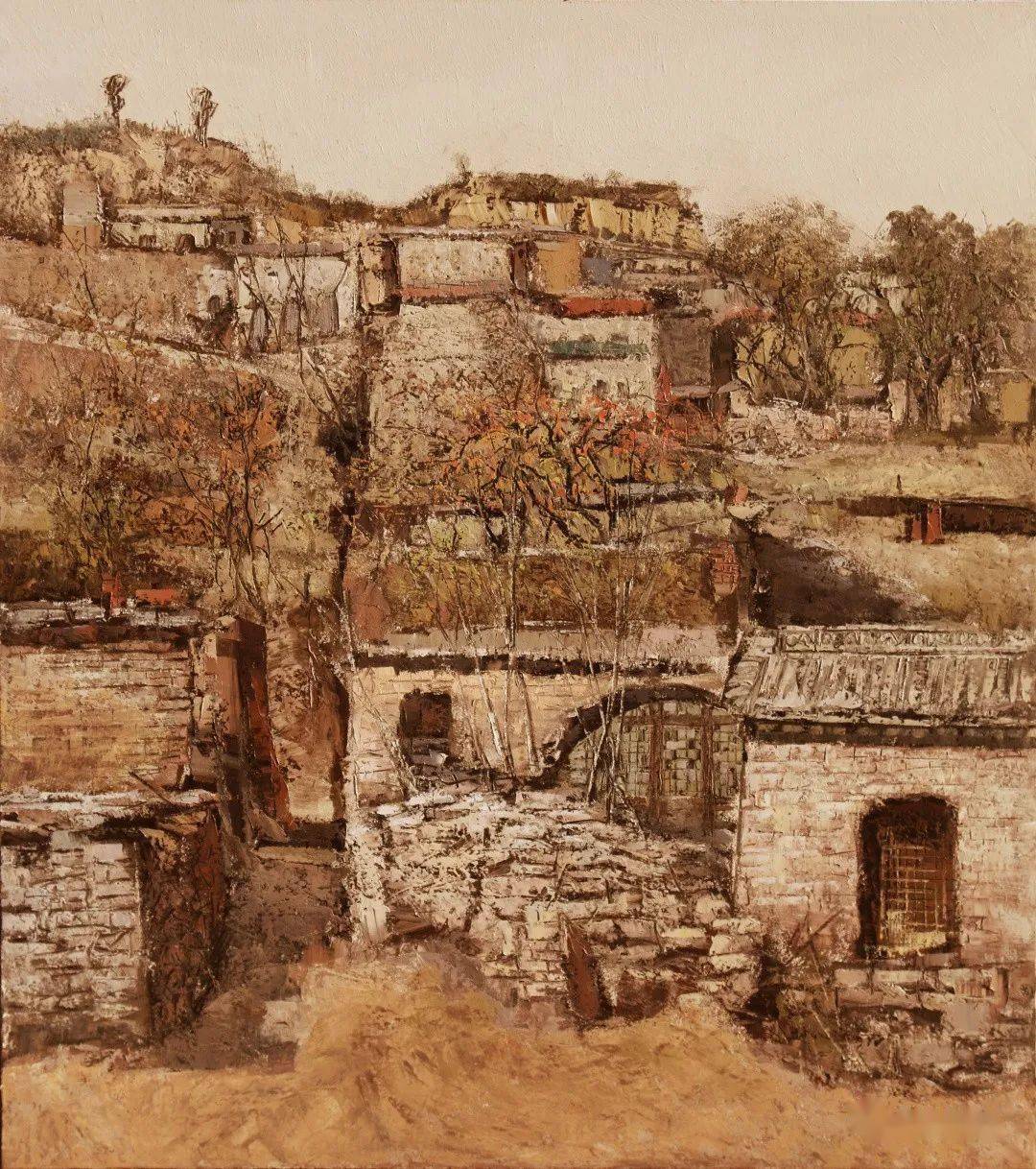 艺术与情怀油画家程克古村落系列作品赏析