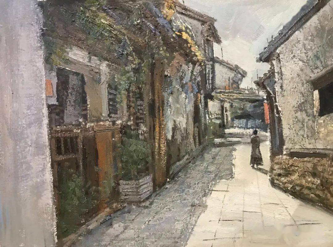 艺术与情怀油画家程克古村落系列作品赏析
