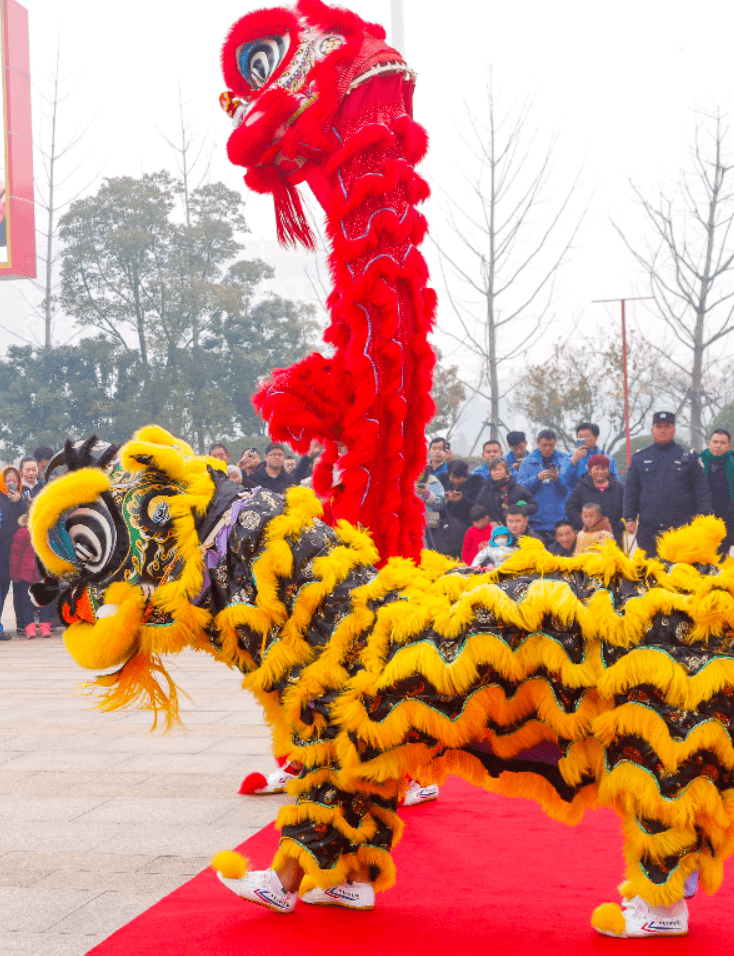 舞龙舞狮精彩表演观声势浩大新春贺岁大巡游还有嗨到炸裂的牛年新春