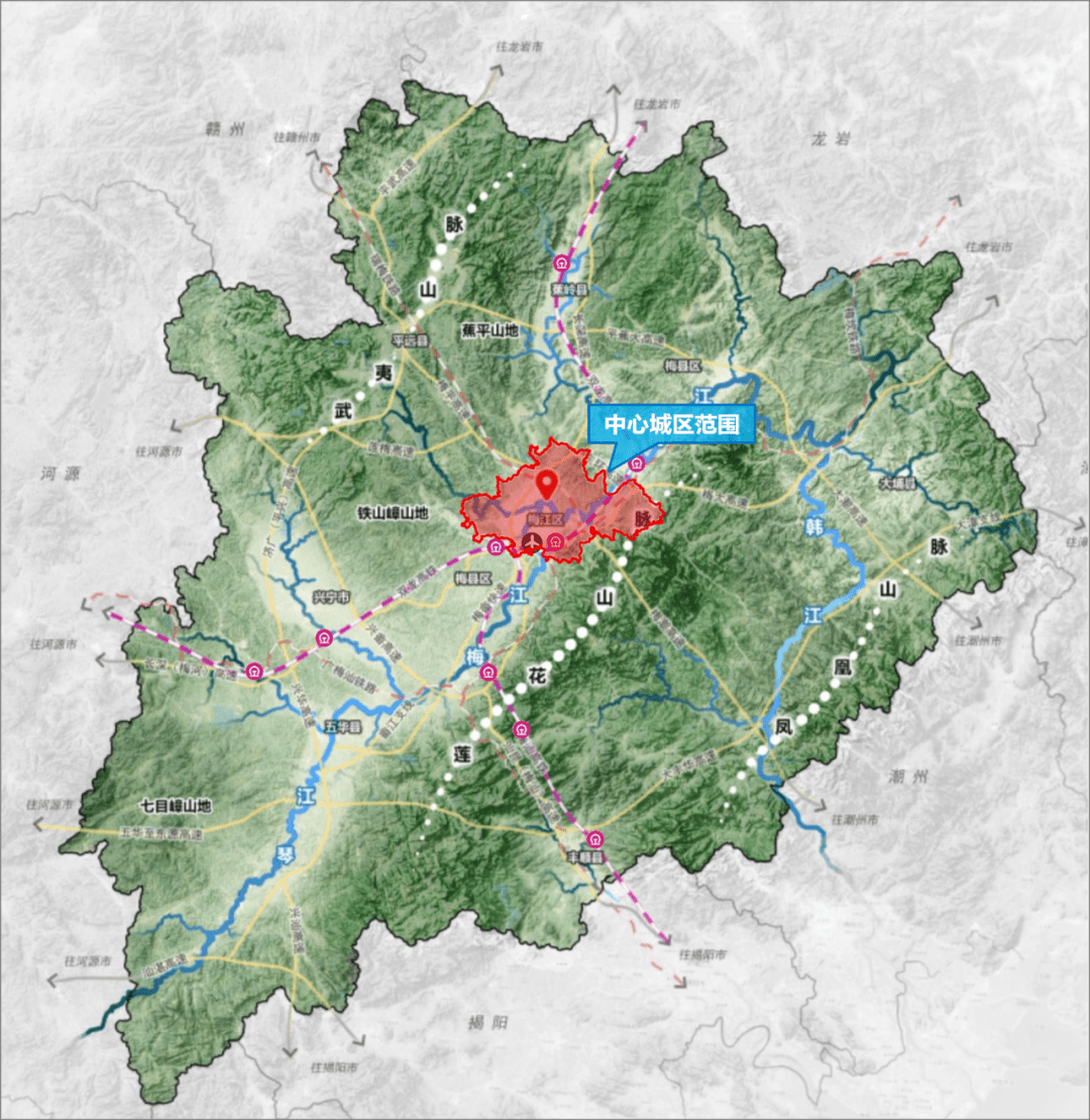 最新規劃關於梅州市中心城區三舊改造專項規劃20212025公示