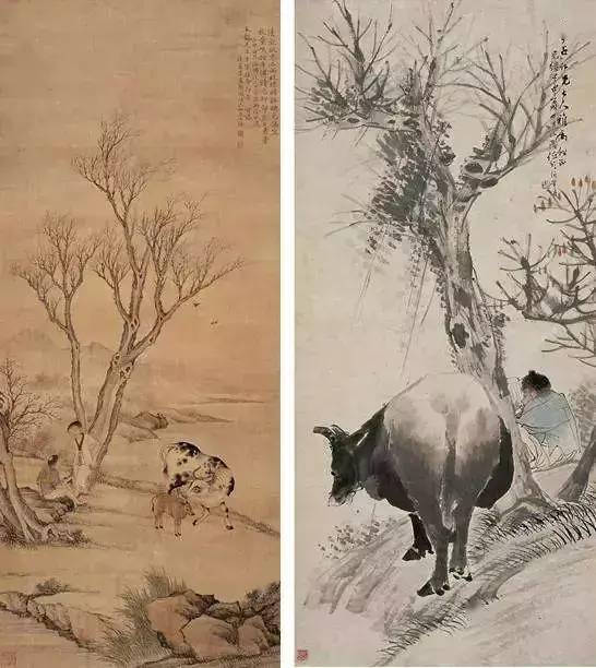 任伯年 牧牛图清代 徐祥 牧牛图 立轴袁培基 牧牛齐白石 牛王仁治