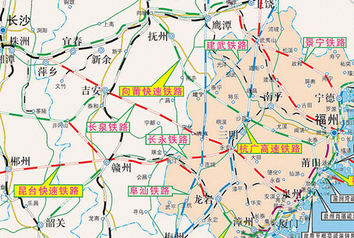 兴泉铁路线路图图片