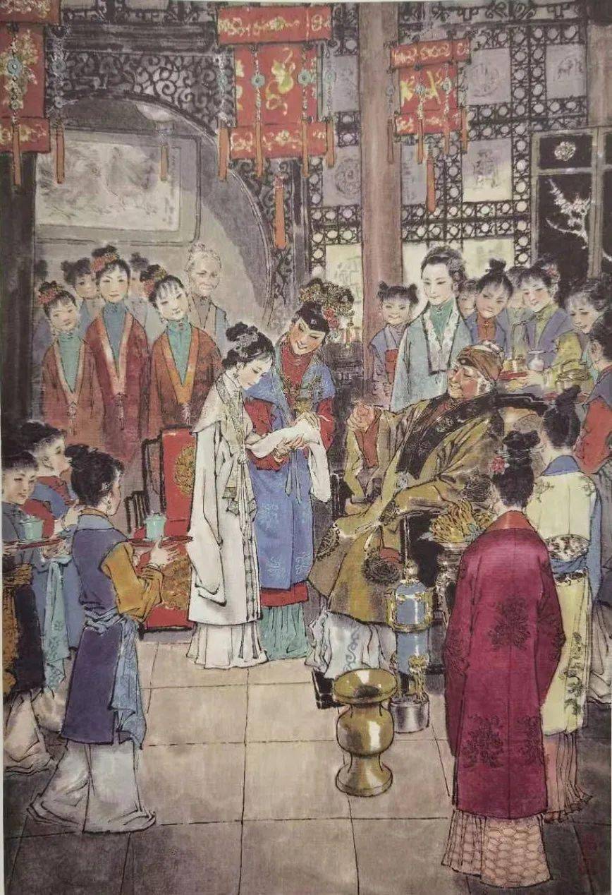 本文插图皆为戴敦邦绘《红楼梦》第四回写林黛玉在她的启蒙老师贾雨村