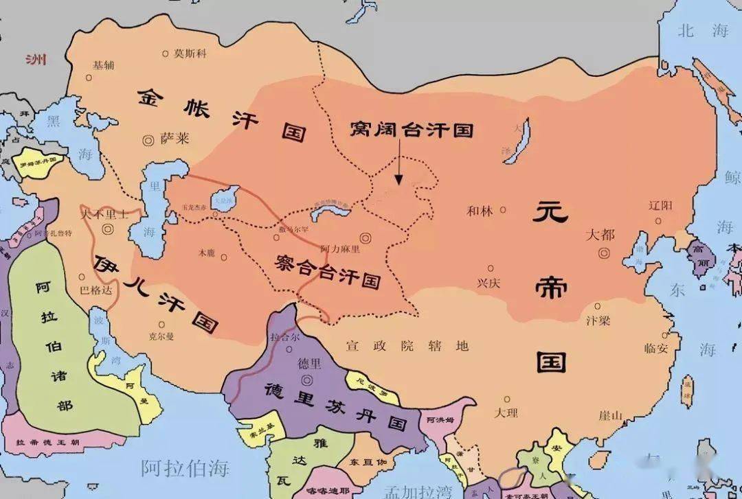 成吉思汗领土地图图片