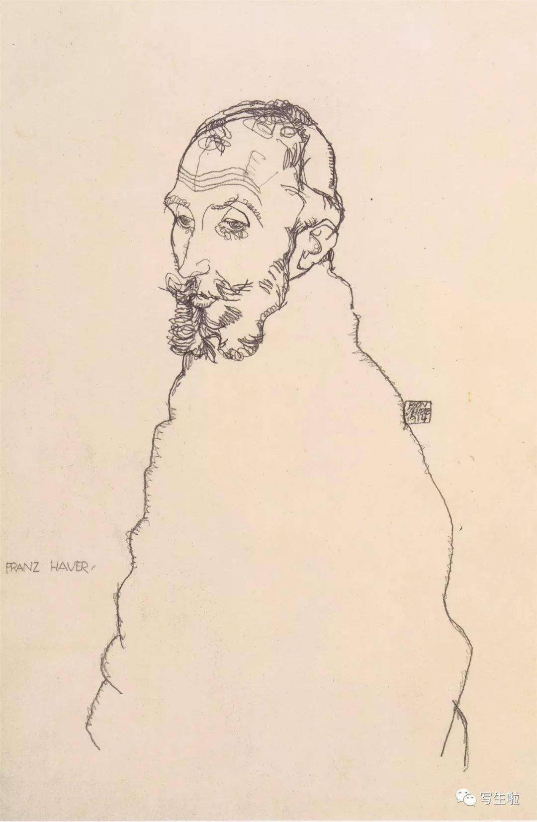 写生啦直视生命的真实席勒人物作品集