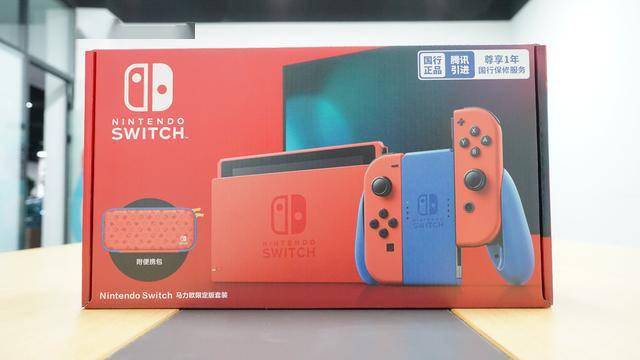 Nintendo Switch马力欧限定版主机套装开箱红红火火过大年_Joy-Con