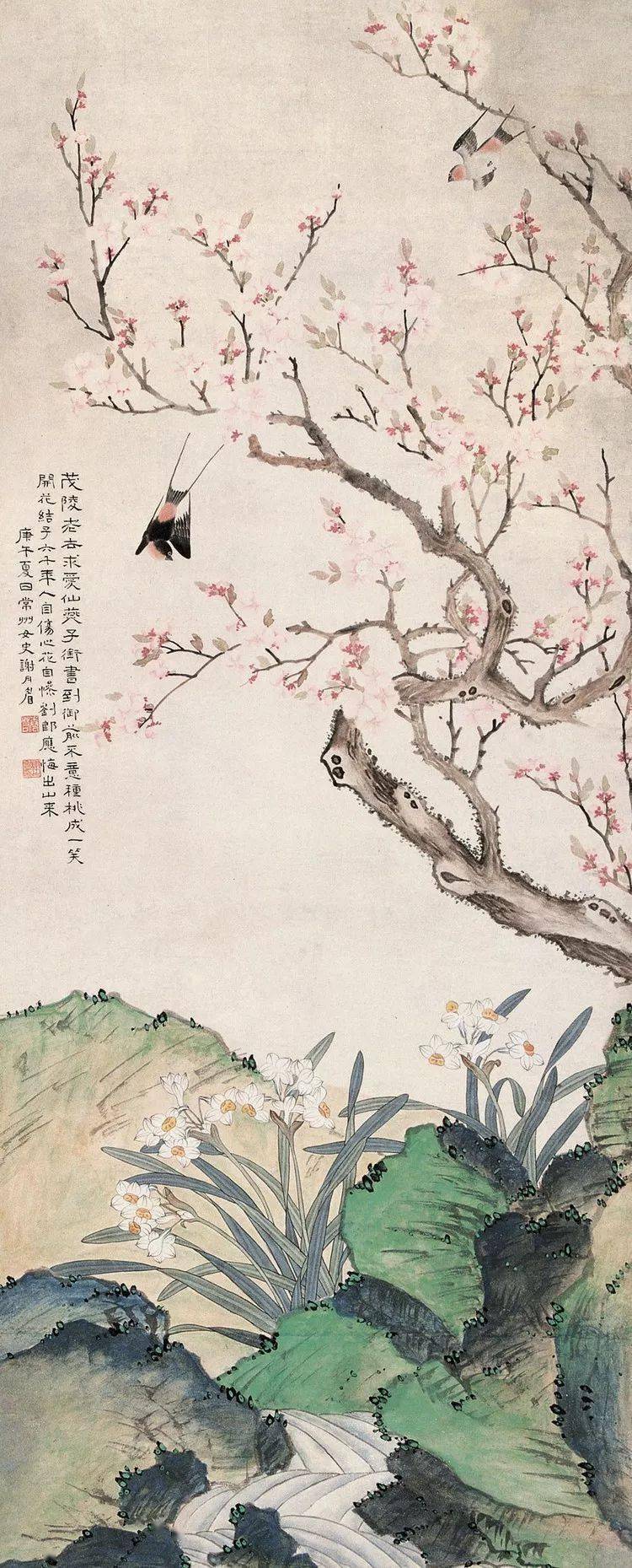 謝月眉   花鳥圖 欣赏民国花鸟“圣手” 谢月眉工笔花鸟78图