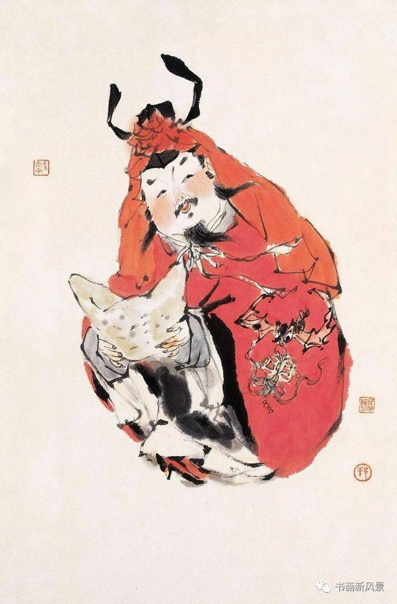 财神老爷郑家声(1933-)财神赵公明黄山寿 财神送福张大千 财神到收藏