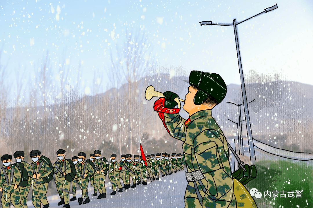 手绘漫画带你感受冬季练兵热潮