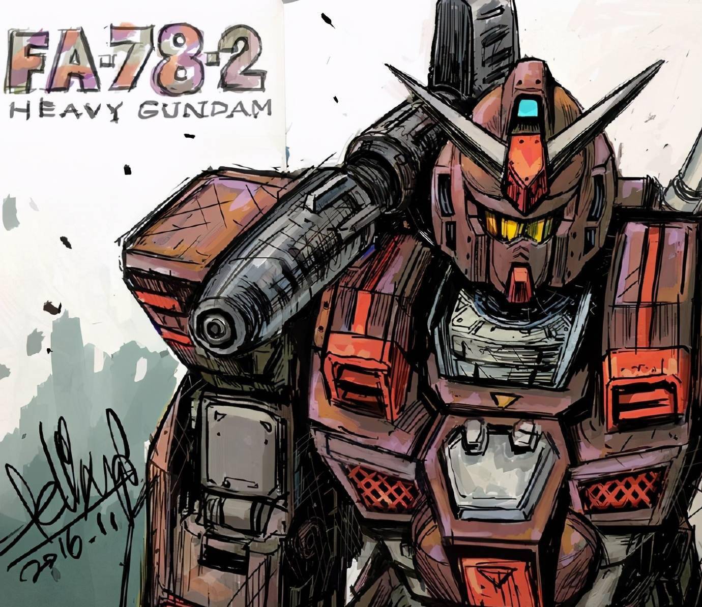 港式漫画风格高达插画,第六张是吉姆还是扎古?_样子