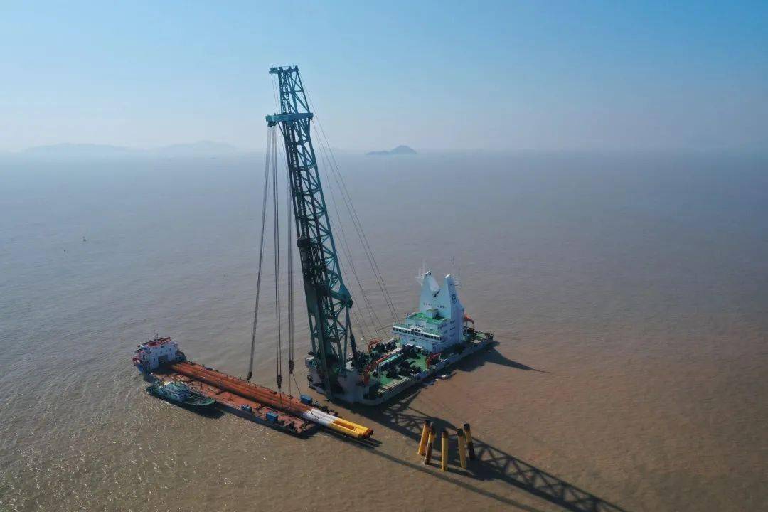 总投资46亿玉环首个海上风电项目一期沉桩工程提前完工
