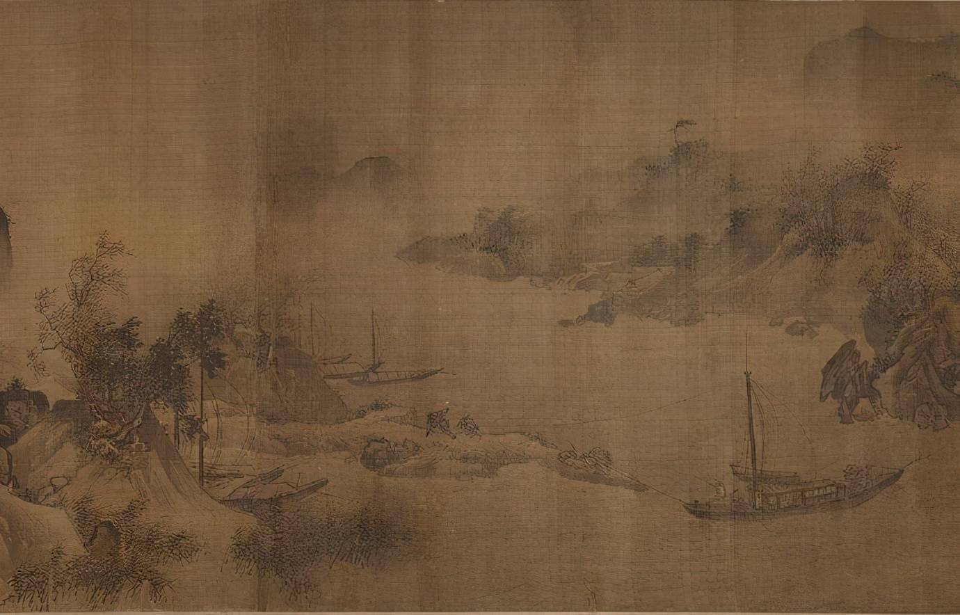 赏画南宋李唐四季山水图卷欣赏日本京都高桐院藏