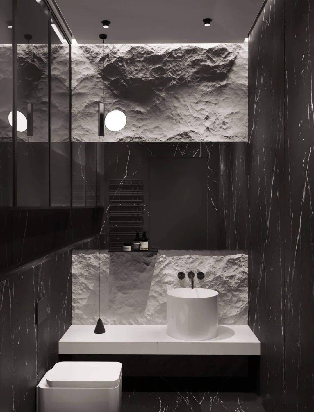 高级黑色系现代简约风空间 质感细腻