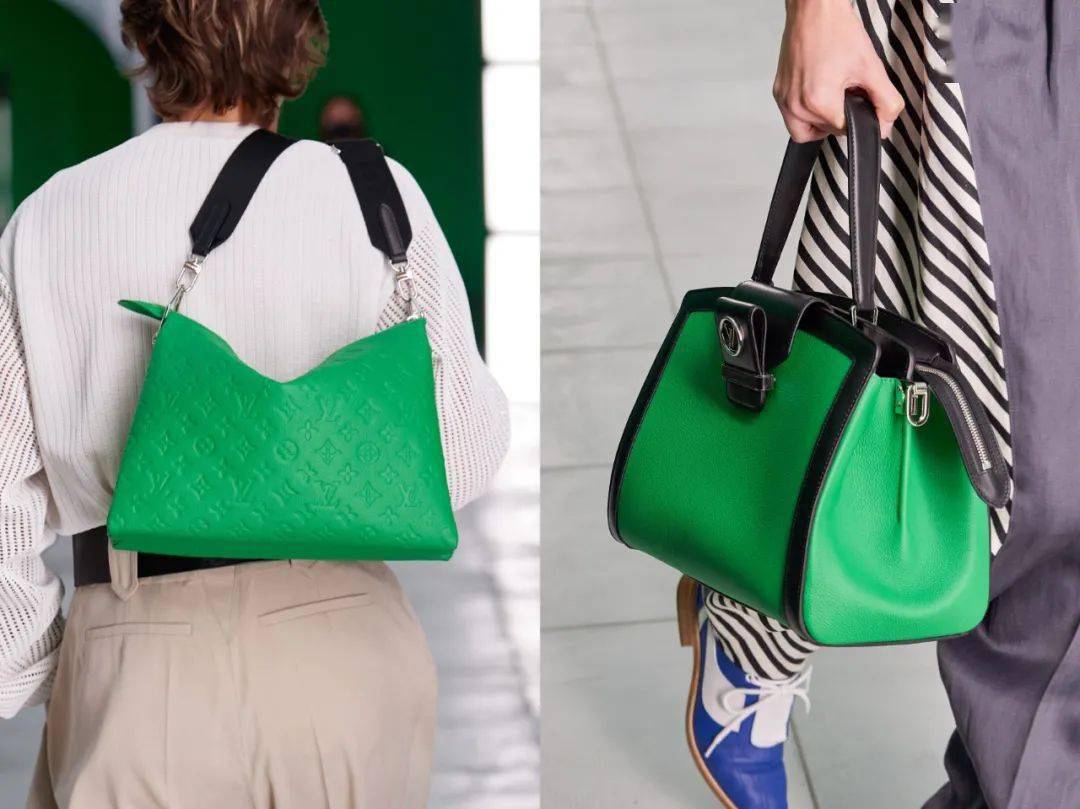 绿色包包与衣服搭配图图片