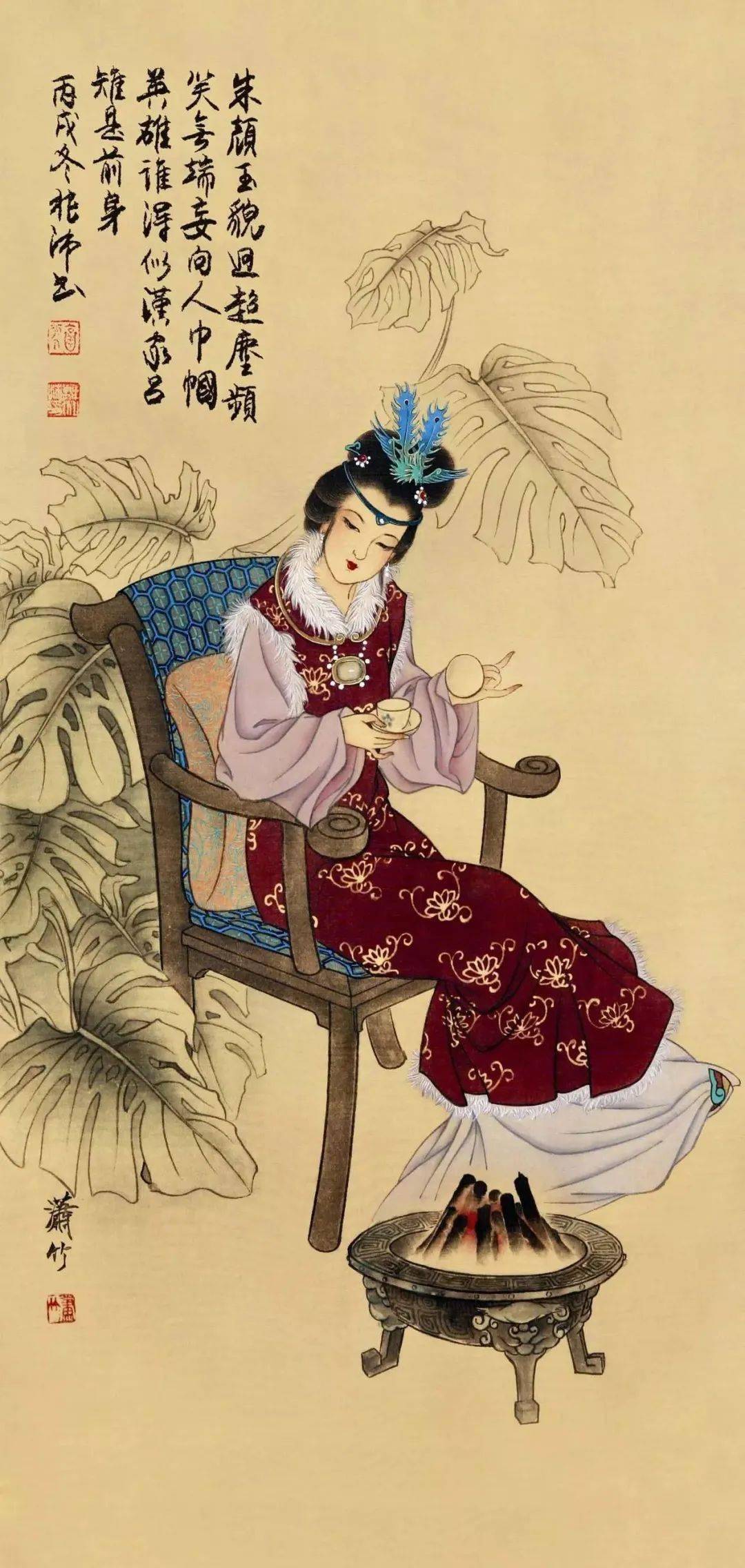 画家笔下美到极致的仕女画——红楼梦美人.神态动人,我见犹怜!