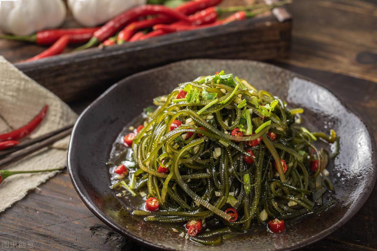 凉拌海带丝有窍门,做好这2步,海带丝酸辣开胃,好吃还不腥