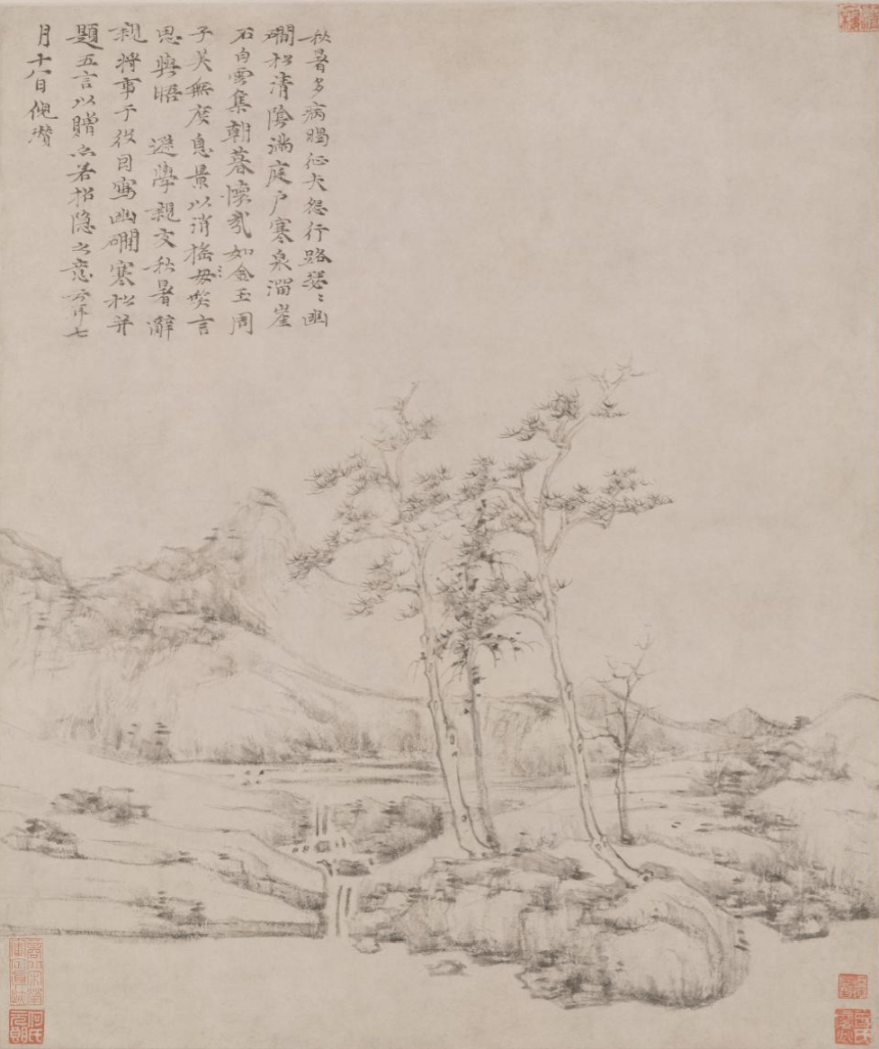 中国绘画纵横导览| 一疏一密：同为“元四家” 倪瓒和王蒙的画风截然不同_