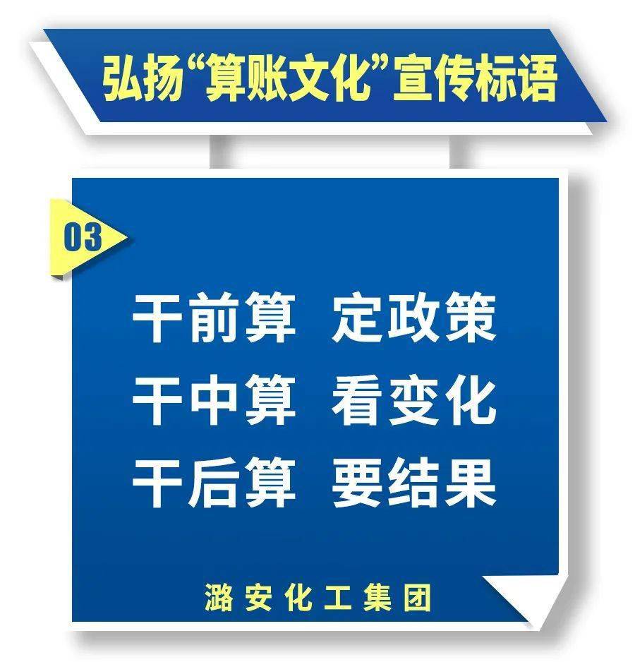 海报丨潞安化工算账有纲