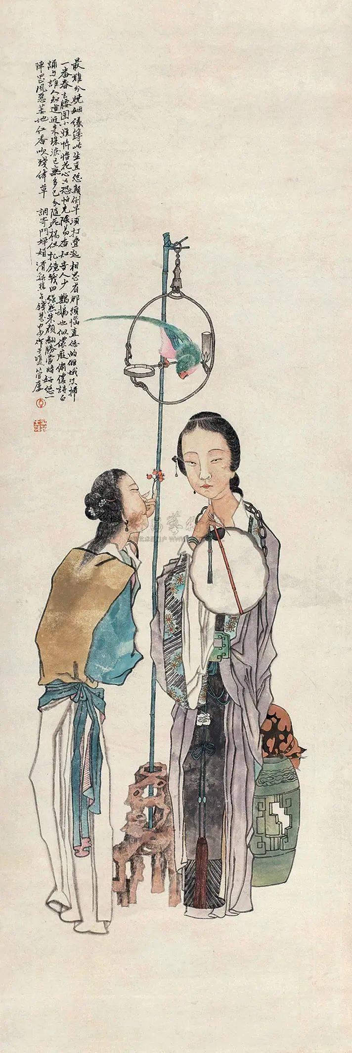 钱慧安人物画作品欣赏