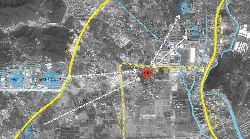 高桥二小与阳陂湖湿地公园直线距离不到900米.