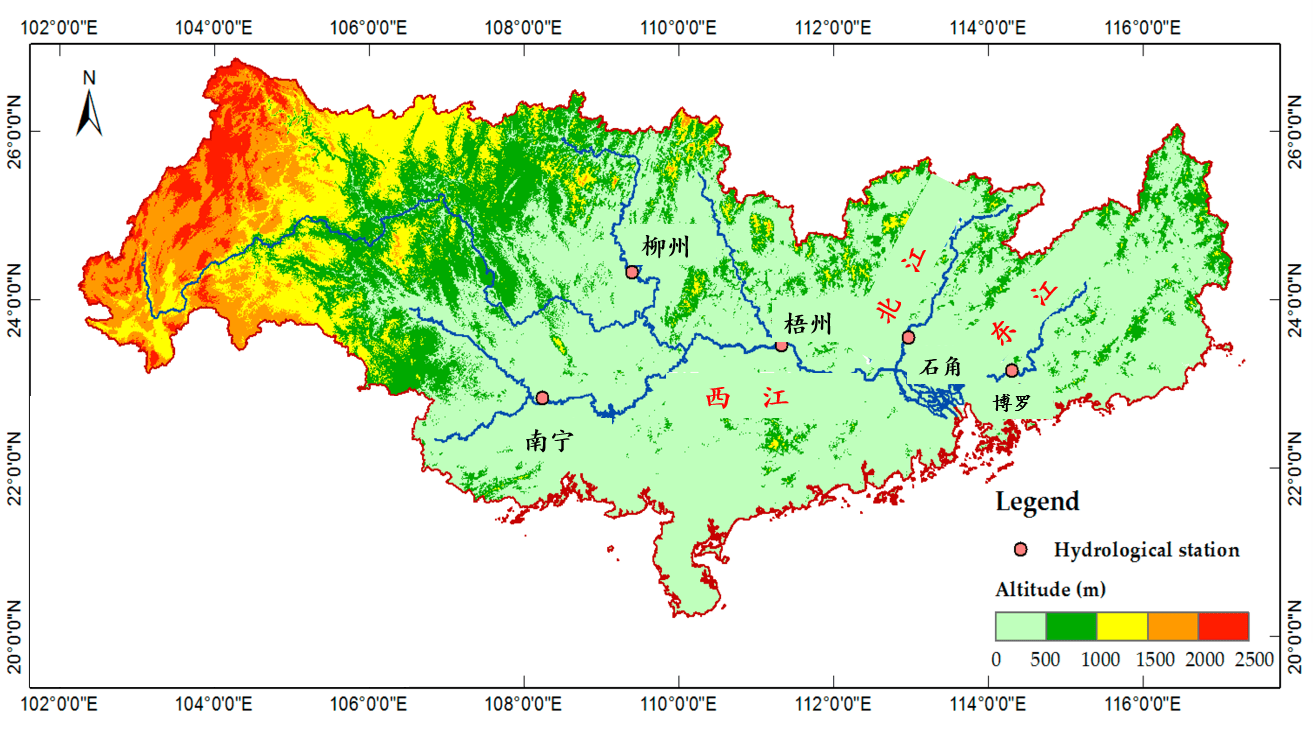 珠江地图 中国地形图图片