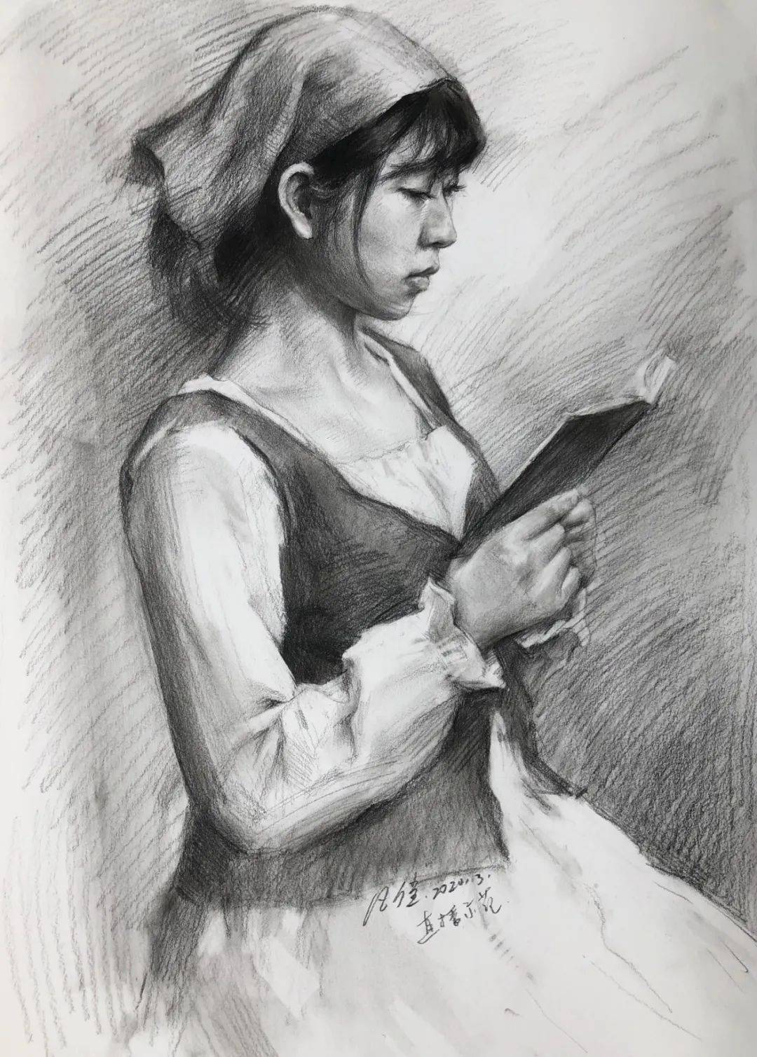 米娅超级直播——凡佳 / 素描头像示范_熟络