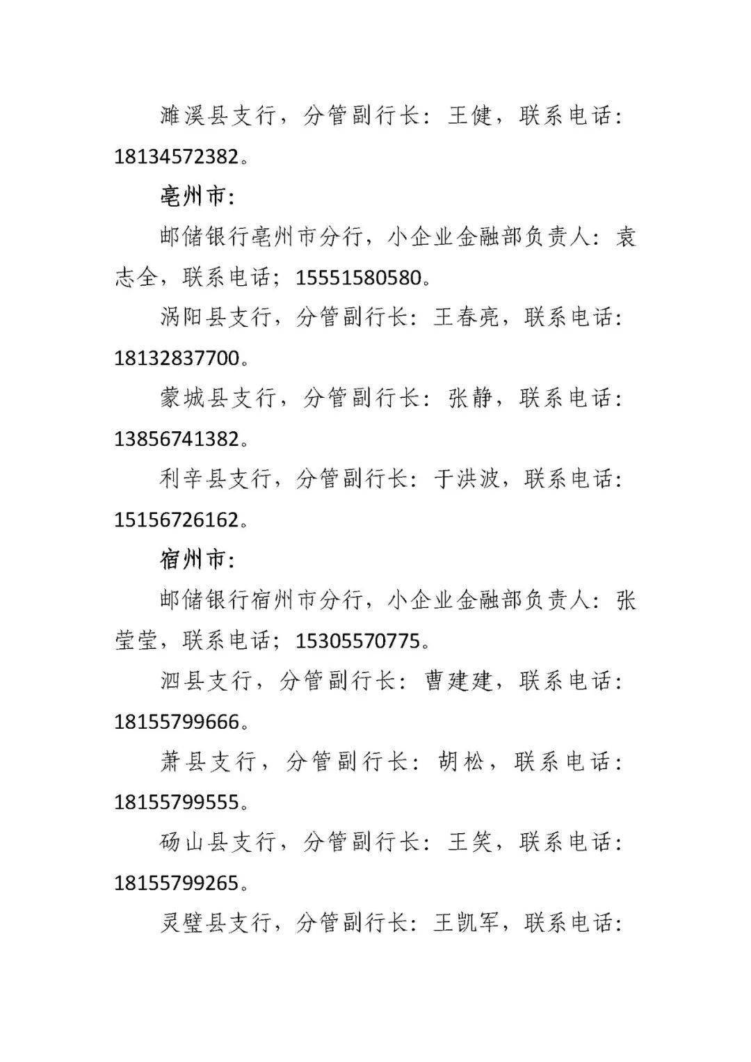 金融助企 | 中国邮政储蓄银行安徽省分行特色金融产品简介