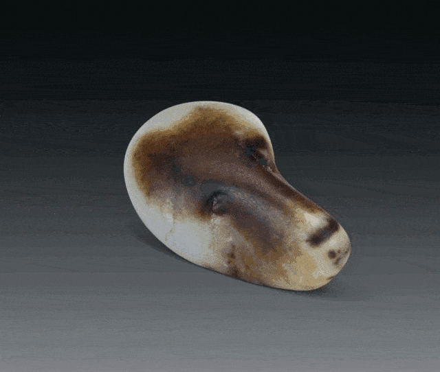 前两年,天狗籽料奇石拍出千万高价,所以大家都满世界找长的奇怪的和田